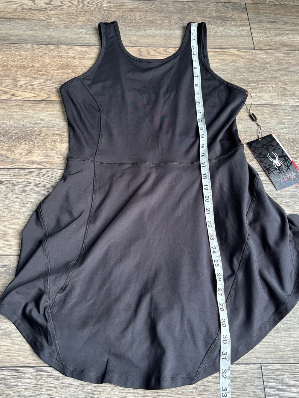 NWT Spyder Activewear Workout Athletic Dress With Shorts Black Sz Medium - Picture 6 of 11